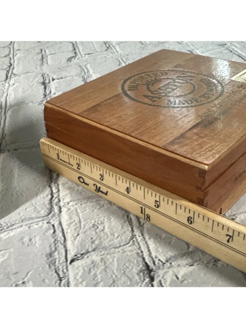 Lot Of 2 Empty Wooden Cigar Box Ashton Aged Maduro No. 20 6.75”x 6”x 2.5”